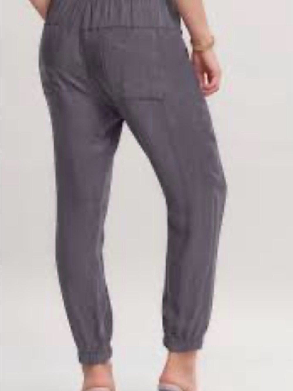 Vintage Johnny Was Pete & Greta Cupro Cargo Jogger Pants Gray